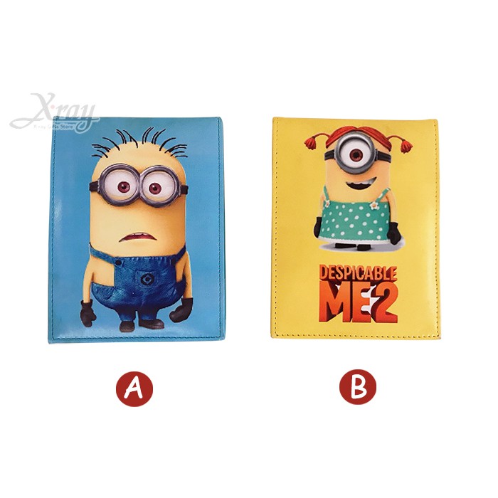 神偷奶爸 小小兵 Minions 三折鏡，美妝鏡/雙面鏡/鏡子/方鏡/化妝鏡/桌上鏡/隨身鏡，X射線【C070001】