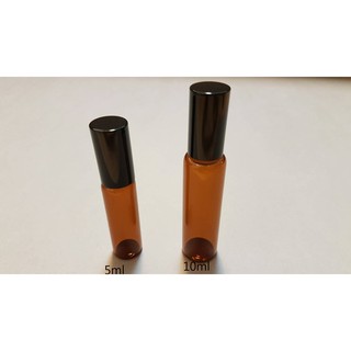 鋼珠頭(黑蓋)玻璃滾珠瓶(商品100%臺灣製造)可填裝百靈油，精油，按摩油