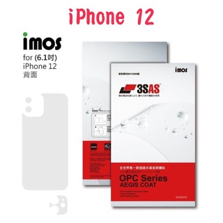 免運 "iMos" 3SAS 雷射切割完美貼合螢幕保護貼 iPhone 12 (6.1吋) 背面 含鏡頭貼