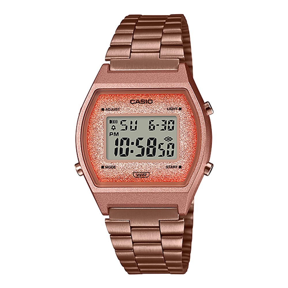 B640WCG-5 CASIO 電子錶 不鏽鋼錶帶 倒數計時、防水50米、全自動日曆 B640WCG 國隆手錶專賣店