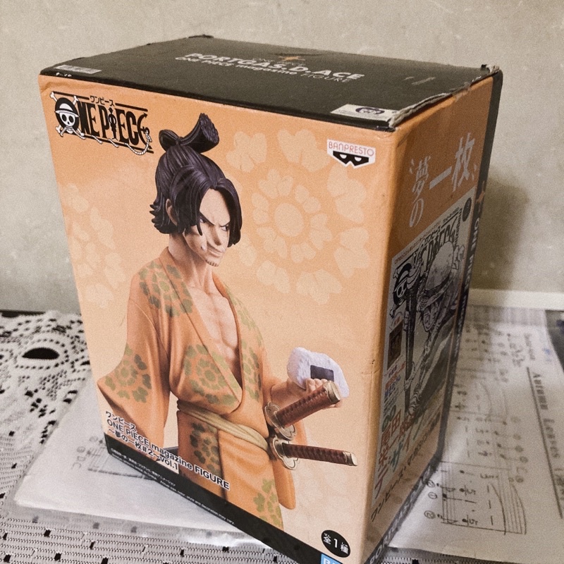 海賊王 航海王 ONE PIECE magazine 夢的一枚 和之國 艾斯 和服 飯糰 景品 寬盒 代理 白證 公仔