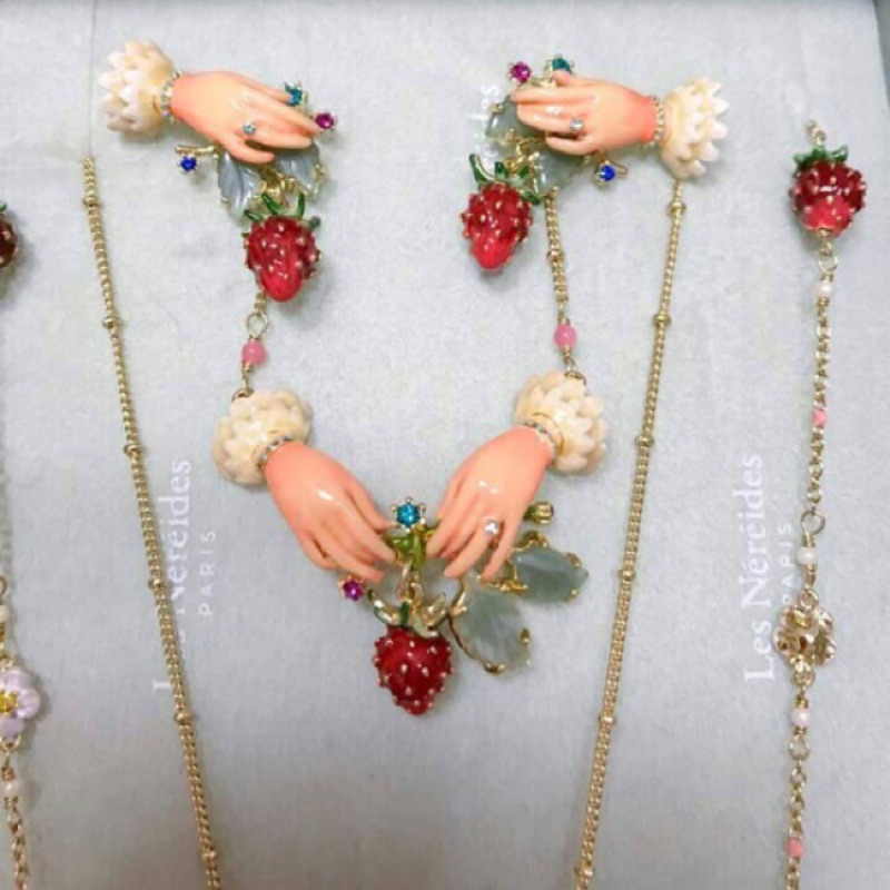 法國Les Nereides N2 草莓手項鍊｜全新｜現貨｜真品｜瑪麗皇后的手｜也有耳環