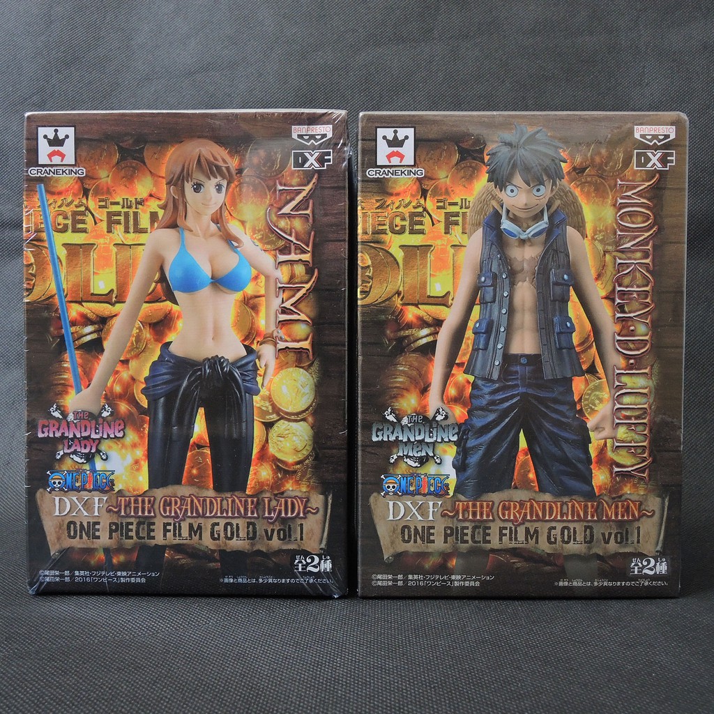 日版 日本 金證 海賊王 航海王 OnePiece 魯夫 布魯克 娜美 黃金城 GOLD DXF 電影版 劇場版 公仔