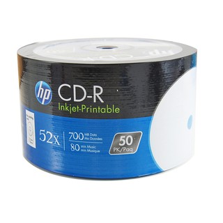 HP 52X 純白滿版 全平面 可印White Printable CD-R 白金片 50片