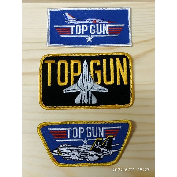 捍衛戰士 TOP GUN 飛機臂章 手工DIY 電繡刺繡徽章 ※無車縫魔鬼粘服務※  221002