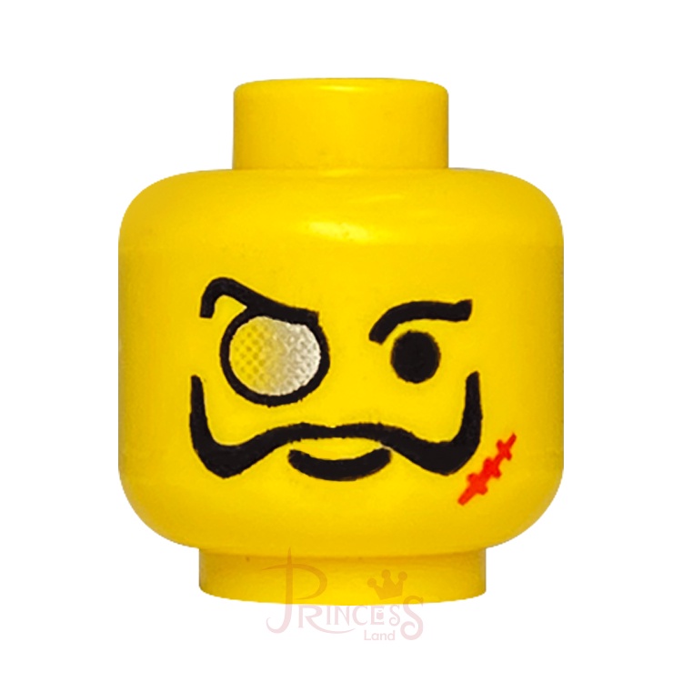 公主樂糕殿 LEGO 樂高 1998年 5909 冒險系列 男爵 單片鏡片 翹鬍子 黃色 3626bpa7 A235