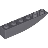 【小荳樂高】LEGO 深灰色 6x1 反圓弧型斜角磚塊 Slope Curved 42023 4210779