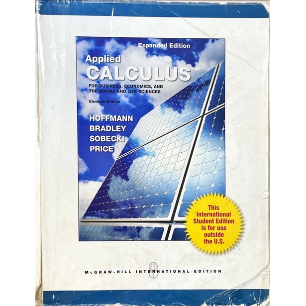 Applied Calculus 微積分原文書 Eleventh edition 11版