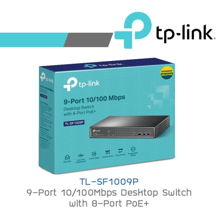 Tp-link TL-SF1009P 交換機 9 端口 10/100Mbps 帶 8 端口 PoE Tplink