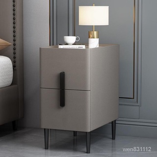 小小洋家具專營店現代輕奢迷你小型免安裝床頭櫃簡約全實木岩板極窄25/30cm床邊櫃
