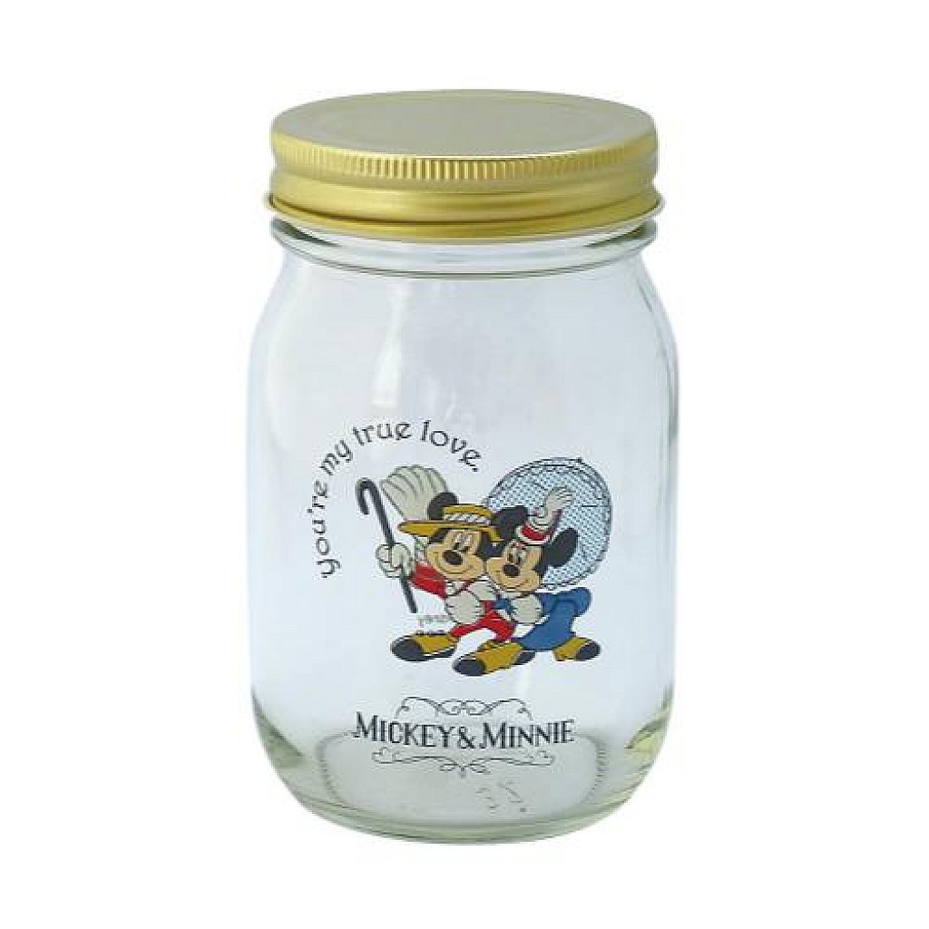 迪士尼 DISNEY 米奇 MICKEY & 米妮 MINNIE 玻璃罐