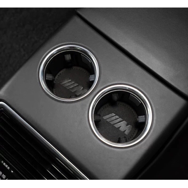 台灣現貨 BMW M POWER 麂皮杯墊 杯墊 麂皮 水杯墊 防塵墊 防滑 置物墊 防滑置物墊 直徑7.5公分