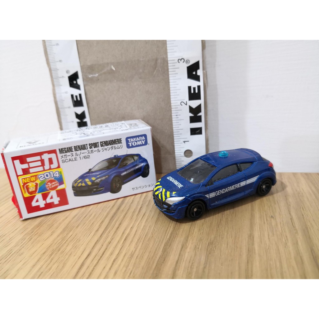 買4送1 多美 合金車 汽車王國 Tomica Tomy  梅根 雷諾 運動 憲兵 壓鑄車 No.44 二手