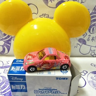 Tomica 迪士尼抽抽樂第2彈Daihatsu Copen粉紅色小美人魚(附米奇彈頭)