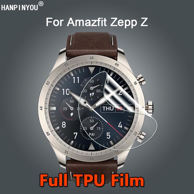 適用於 Amazfit Zepp Z SmartWatch 超薄透明軟 TPU 膜屏幕保護膜 - 不鋼化玻璃