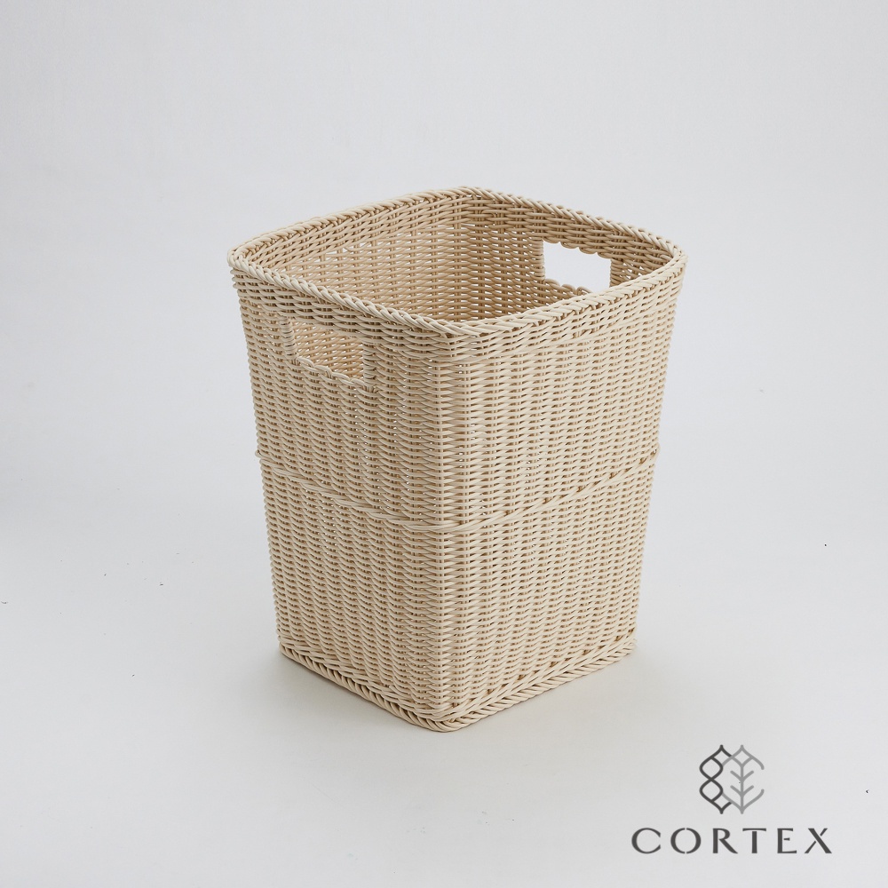 CORTEX 編織籃 仿籐籃 洗衣籃 長方型W43H50 米白色