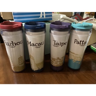 臺灣現貨 個人收藏品 星巴克城市隨行咖啡杯355ml 福州 泰國 澳門 臺北