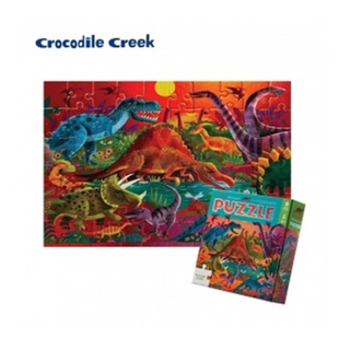 【美國Crocodile Creek】幻彩雷射拼圖-侏儸紀公園