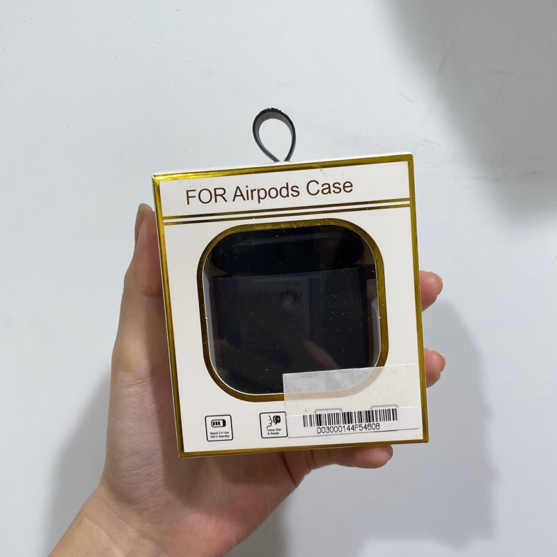 AirPods ㄧ二代矽膠耳機殼 黑色