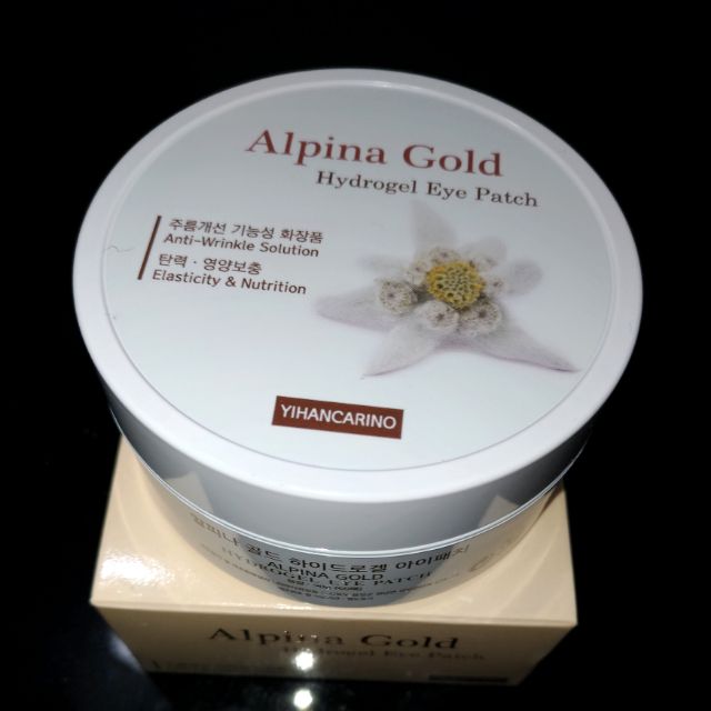 現貨全新 韓國carino地漿水alpina Gold雪絨花保濕緊緻黃金眼膜 蝦皮購物