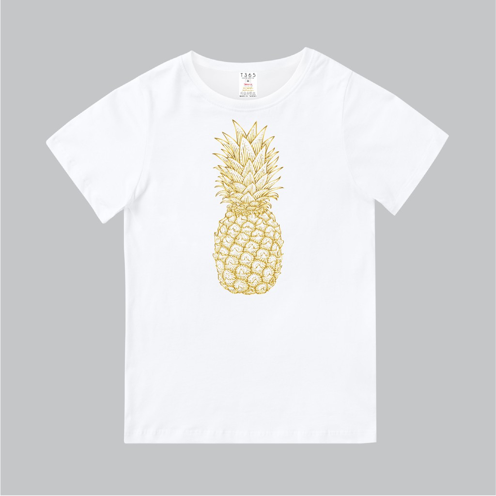 T365 MIT 親子 T恤 童裝 T-shirt 短T 水果 FRUIT 鳳梨 旺來 PINEAPPLE 金 gold