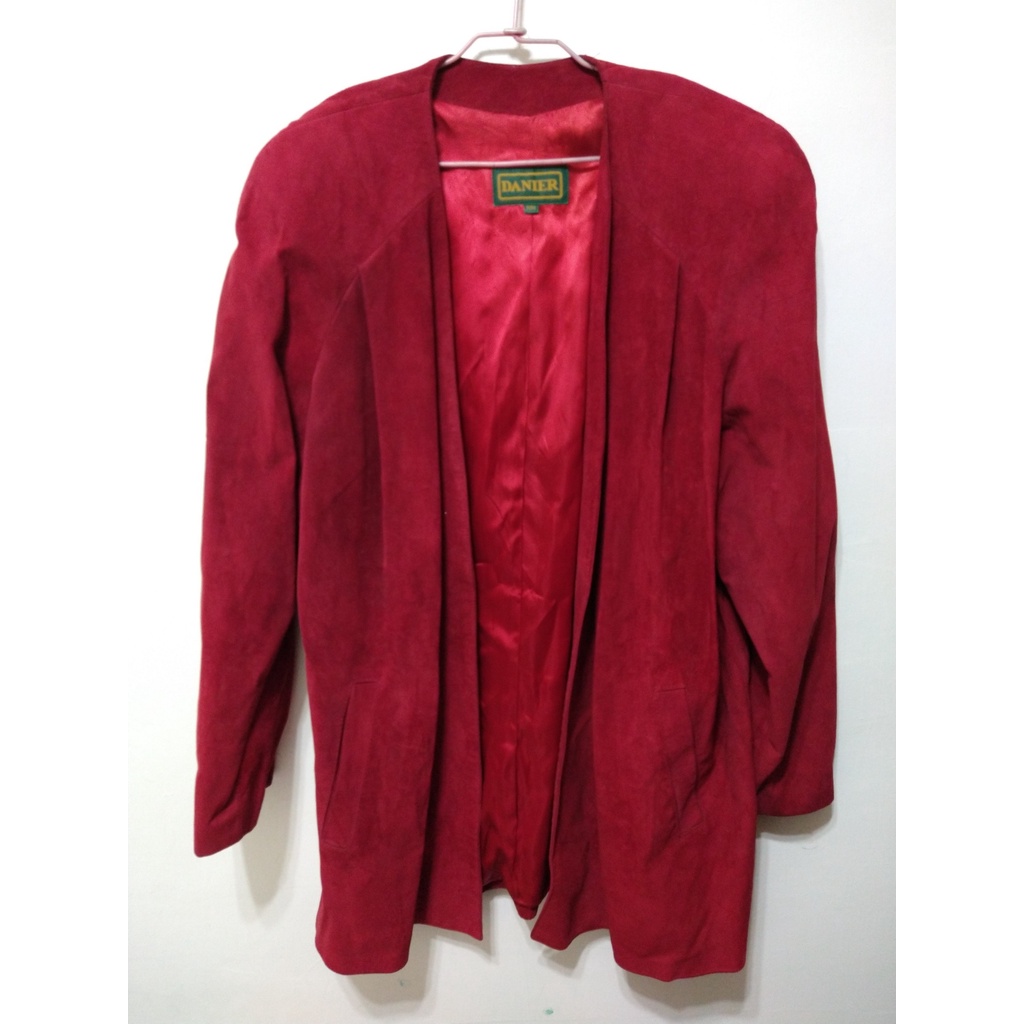 DANIER 紅色外套 義大利羊皮 🎊真皮皮衣 皮大衣 🐏二手真皮羊皮外套 小羊皮西裝外套  NT$1,380