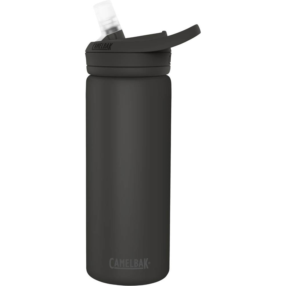 【Camelbak】《送防塵蓋》600ml eddy+ 黑 不鏽鋼保冰保溫水瓶多水吸管水瓶 登山水壺吸管水壺