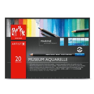 板橋酷酷姐美術 「20色」卡達 CARAN D'ACHE MUSEUM 博物館級水性色鉛筆 水溶性 水彩 彩色鉛筆
