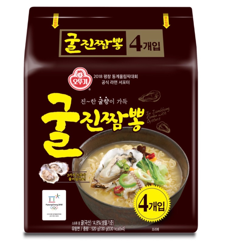 韓國不倒翁真牡蠣炒碼湯麵金牡蠣炒碼湯麵 單包嘗鮮or 4包入 每袋 生蠔海鮮風味拉麵 蝦皮購物