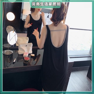 浴巾 浴袍 純棉 和服睡袍2-300斤超大碼無袖露美背性感睡裙女夏季薄款吊帶誘惑背心睡衣女