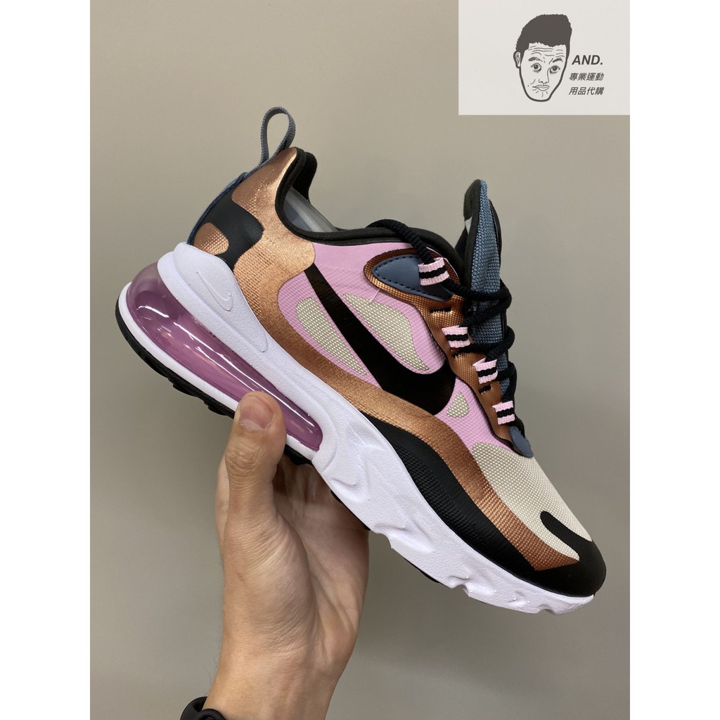 【AND.】NIKE AIR MAX 270 REACT 黑粉紫 氣墊 休閒 慢跑 運動 女款 CT1833-100