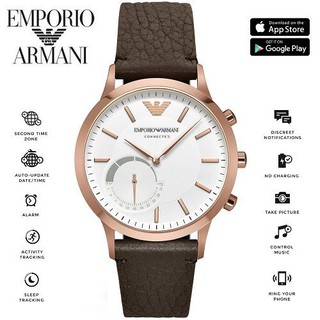 【清倉特賣】Emporio Armani ART3002 SMARTWATCH 亞曼尼指針型智慧型腕錶/43mm/玫瑰金