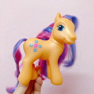 D 2002年 絕版 彩虹小馬 橘色 鈕扣 my little pony Hasbro