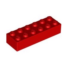 【龜仙人樂高】LEGO 2456 基本磚 2*6 紅色