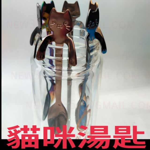 [日本貓雜貨舖](20P21)貓咪湯匙 咖啡湯匙 湯匙 貓咪 匙 造型 小物 文青 有趣