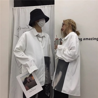 MAX BLACK 男女款 初秋ins風油畫白襯 P15