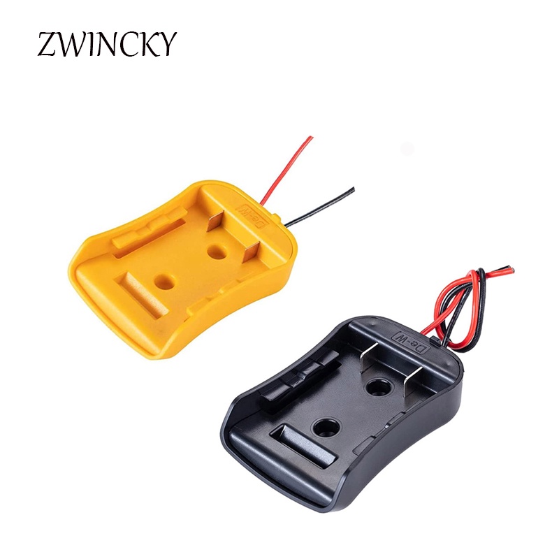 Zwincky 電池適配器,適用於 DeWALT 18V/20V 電池底座電源連接器,帶 14 Awg 電線連接器適配器