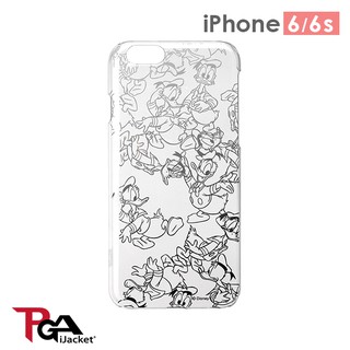 【日本PGA】iPhone 6S/6 4.7吋 迪士尼 奔跑唐老鴨 銀箔透明 手機硬殼