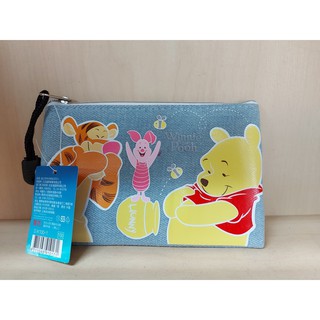 【Disney 迪士尼】小熊維尼 Winnie the Pooh 牛仔布拉鍊袋