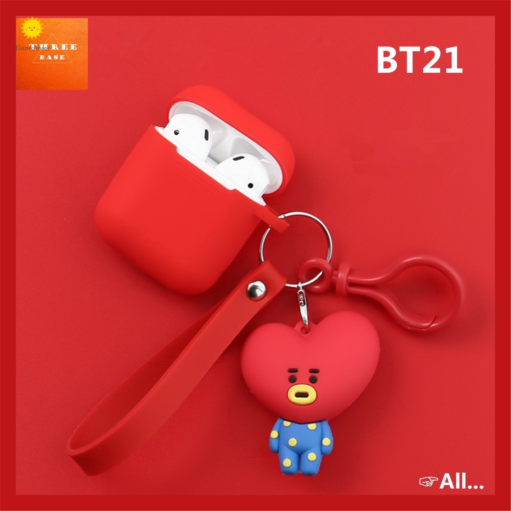 Airpods 保護套韓國大號 KPOP BTS Bangtan Boys Bt21 鑰匙扣 Airpods pro 保