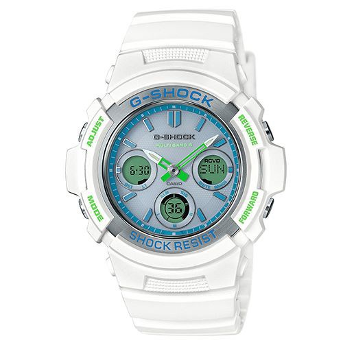 【CASIO】G-SHOCK 夏日清新流行指標電波錶(AWG-M100SWG-7A)正版宏崑公司貨