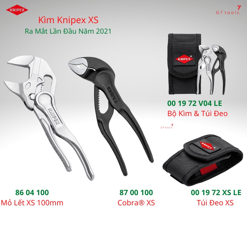 Knipex 眼鏡蛇烏鴉礦泉水鉗® Xs 87 00 100,扳手鉗 XS 86 04 100,鉗子 00 20 72