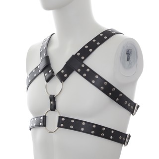 男用K9奴鉚釘皮革胸帶 BDSM kinky 束縛 調教 虐戀