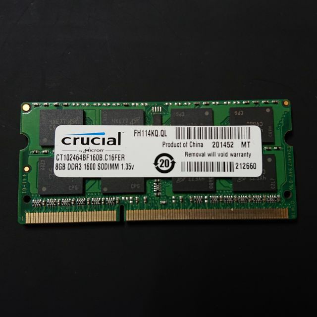 美光 8G DDR3L 1600 1.35V 筆電 低電壓 記憶體