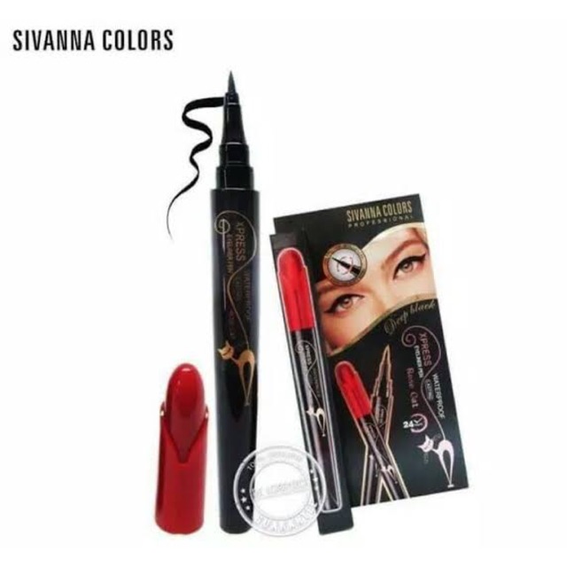 Sivanna Colors Xpress 眼線筆玫瑰貓深黑色防水原裝泰國最佳化妝品