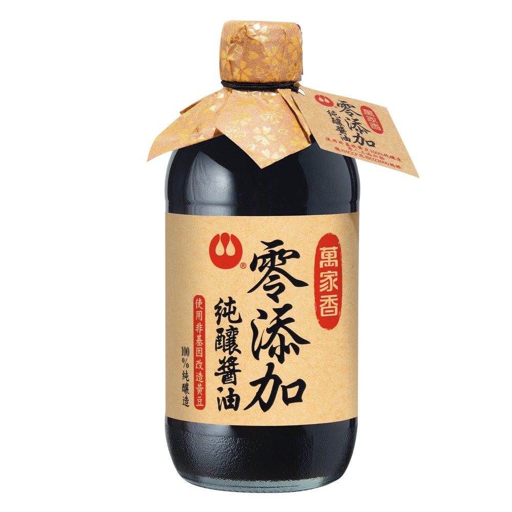 【蝦皮特選】萬家香 零添加純釀醬油(450ml)