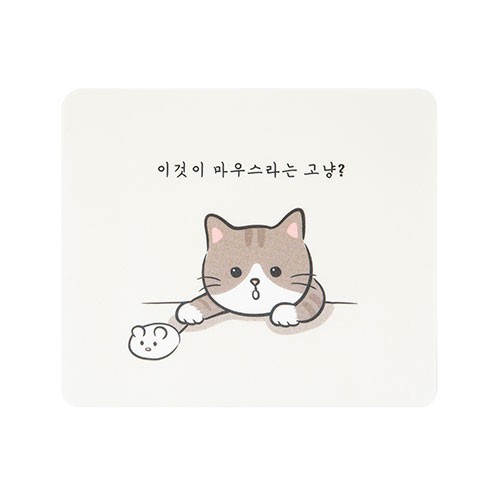 [ARTBOX OFFICIAL] 韓國 可愛 貓咪圖案方形滑鼠墊
