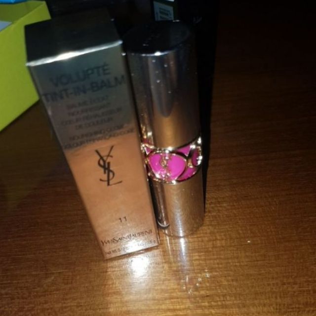 ysl 夾心唇膏 11號 全新 情挑誘吻雙色蜜唇膏 桃色遊戲