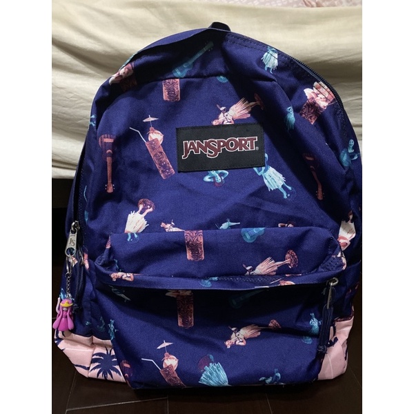 Jansport 絕版 花紋 花樣 圖樣 滿版 後背包 書包 旅行包 大背包