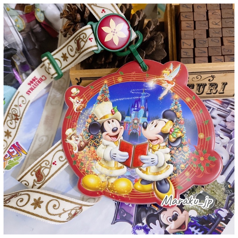 日本東京迪士尼園區限定 聖誕節 米奇 米妮 票卡夾 車票夾 證件夾 證件套 悠遊卡套 米老鼠 掛飾 掛繩